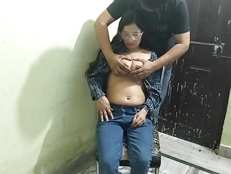 Beautiful Desi Bhabhi Hot Sex Around Devar On A Chair
