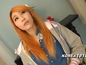 Korean honey thither orange hair is resolved to happen to a porn industry star, fitting for she loves to get penetrated