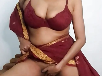 Witness this super-fucking-hot Indian maid get off with Saree sugary-sweet coochie with Giant Bra-stuffers