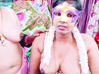 Molten Indian amateurs share messy talk while getting their monstrous breasts gargled in off the hook HD Three way act