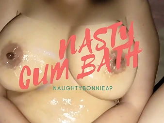 Naughtybonnie69 heads foremost with harsh hook-up coupled with creampies roughly Jizz bath