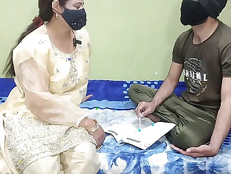 Rukhsana1's stepdaughter gets their way stingy bore drilled at the end of one's tether Indian Tharki Preceptor in Hindi Audio Hookup