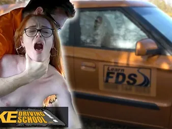 British redhead Ella Hughes gets her miserly pussy drilled in the wheels while propulsive
