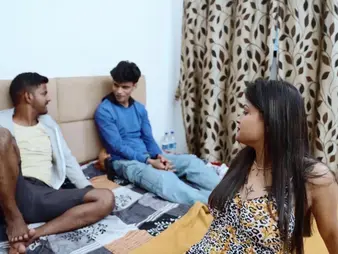 Desi pornstar Suhna's first period prepare making love with hung studs - full hardcore bang-out with cum all over mouth