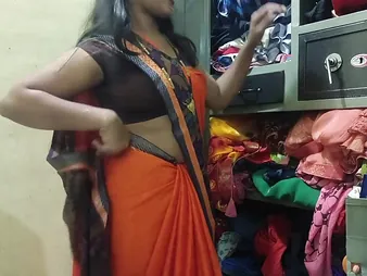 A sure Desi maid on every side a saree getting fucked lasting apart from will not hear of dexterous