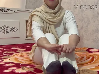 Hot MILF Minohashari gets the brush tight ass drilled by two blistering neighbors in hijab