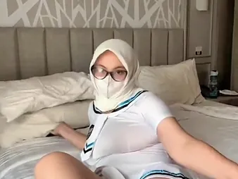 Hot Malay Dames Cosplay in a X Sailor Uniform & Teases in the matter of The brush Big Natural Tits